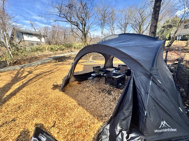 Tent on the camping field
